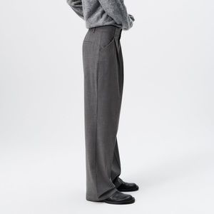 NWT Zara Full Length Pants Mid Grey